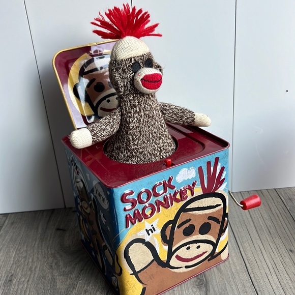 Schylling Toys Sock Monkey Musical Jack In The Box Poshmark